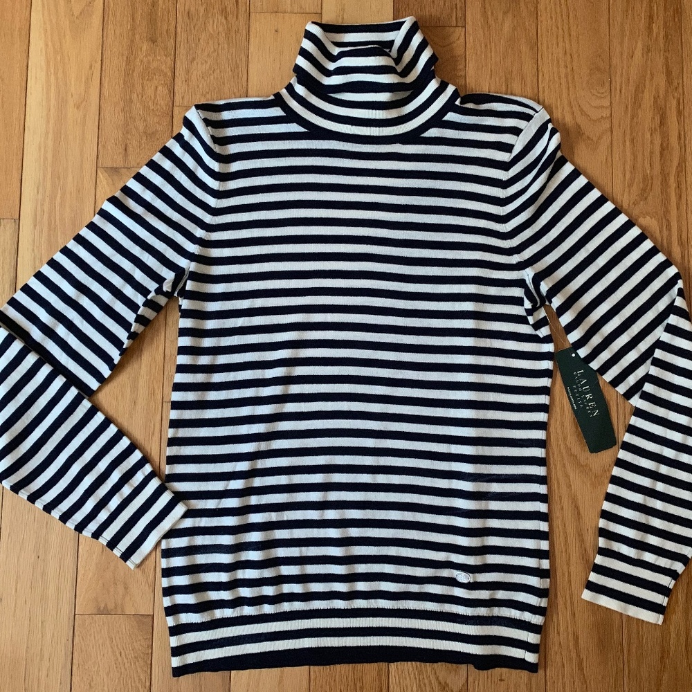 Ralph Lauren Turtleneck Cotton - Blend Sweater NWT